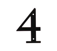 Targhetta con numero civico, Targa con numero civico for porta di casa, in zinco, da 4 pollici/10,1 cm, for indirizzo, esterno, for cartello n. 0-9(4)