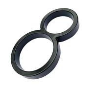 Targhetta con numero civico, Targa in metallo con lettere, for porta di casa, numero, 12,7 cm/5 pollici, for cassette postali domestiche, targa galleggiante nera(Color 8)