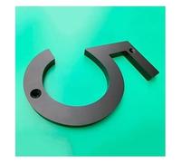 Targhetta con numero civico, Targhe galleggianti for indirizzi stradali da esterno 152 mm, 6 grandi numeri civici in acrilico nero, for cassetta postale di appartamenti e cortili, 1 pezzo(Number 5)