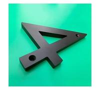 Targhetta con numero civico, Targhe galleggianti for indirizzi stradali da esterno 152 mm, 6 grandi numeri civici in acrilico nero, for cassetta postale di appartamenti e cortili, 1 pezzo(Number 4)