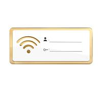Targhetta con password WiFi, da parete in acrilico con design decorativo, materiale resistente all'usura e ad alta trasparenza, per camera da , ufficio, centro commerciale, hotel