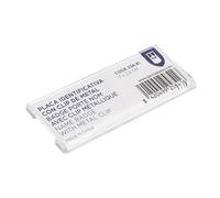Targhetta identificativa con clip in metallo 7 x 2,5 cm trasparente Ps