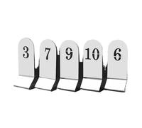 Targhetta identificativa in acciaio inossidabile 5 pezzi di numeri da tavolo in acciaio inossidabile con supporto in metallo for insegne, targhette, for hotel, ristoranti(Color 2,21 to 25)