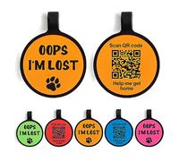 Targhetta identificativa per cani con codice QR, in silicone, silenziosa, per scansione del profilo online degli animali domestici, ricevi e-mail di avviso di posizione istantanea per animali