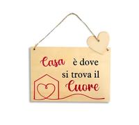 Targhetta in legno casa è dove si trova il cuore