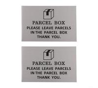 Targhetta in metallo resistente alle intemperie per pacchi e per prevenire la perdita di pacchi, 15 x 10 cm (2 pezzi)