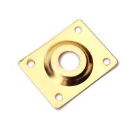 Targhetta Jack Incassata Dorata 9,5mm per Chitarra Elettrica e Basso | Ferro e Rame Placcati, Superficie Lucida, Viti di Montaggio Incluse, Ricambio per Presa Pickup