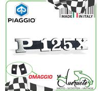 TARGHETTA LATERALE COFANO SCRITTA STEMMA FREGIO P125X PER VESPA PX 125 1977-1982