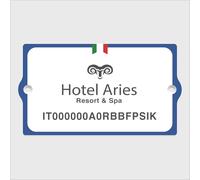 Targhetta Locazione Turistica CIN | Acrilico Bianco | Spessore 3 mm | Codice Identificativo Nazionale (CIN) | Affitti Brevi E Strutture Ricettive | Normativa D.L. 145/2023 | Mod. C |