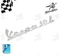TARGHETTA LOGO FREGIO POSTERIORE VESPA 50 L - MADE IN ITALY ALTA QUALITA'