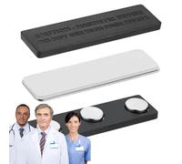 Targhetta magnetica, targhetta per nome, forte chiusura magnetica, riutilizzabile, per uniformi, abbigliamento da lavoro, donna e uomo, armadietto, cassetta degli attrezzi, lavagna bianca
