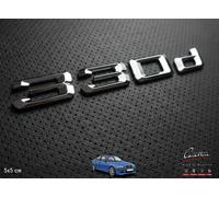 TARGHETTA METALLICA "330d" per BMW E46 SERIE 3 | 16,5 cm con dima adesiva