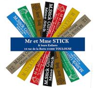 Targhetta Nome per Cassetta delle Lettere in PVC 10 x 2,5 cm - Targa Personalizzabile 3 Righe & Logo