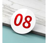 Targhetta numerata rotonda Etichette Numerate Incise, Etichette Con Numeri Rotondi Per Porta, Anti-sbiadimento, Etichetta Numerica Per Armadietto Rotondo In Acrilico(1-20 PCS,Dia 3cm)