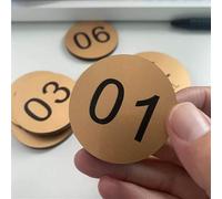 Targhetta numerata rotonda Identificatore Autoadesivo Del kit Di Armadietti, Numerato Resistente Colorato Impermeabile Per Ristoranti Desktop/Acrilico/Tavoli(1-90 Dia 5cm)