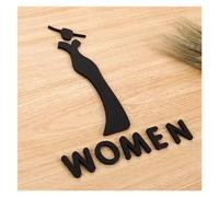 Targhetta per bagno, Cartello for WC for uomini e donne, centro commerciale, edificio for uffici, targa multicolore 26x16 cm(D)