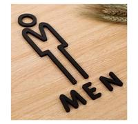 Targhetta per bagno, Cartello for WC for uomini e donne, centro commerciale, edificio for uffici, targa multicolore 26x16 cm(A)