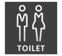 Targhetta per bagno, Cartello for WC for uomini e donne, centro commerciale, edificio for uffici, targa multicolore 26x16 cm(9)