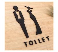 Targhetta per bagno, Cartello for WC for uomini e donne, centro commerciale, edificio for uffici, targa multicolore 26x16 cm(2)