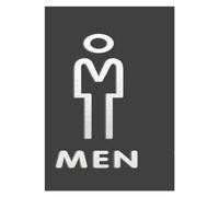 Targhetta per bagno, Cartello for WC for uomini e donne, centro commerciale, edificio for uffici, targa multicolore 26x16 cm(M)