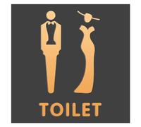 Targhetta per bagno, Cartello for WC for uomini e donne, centro commerciale, edificio for uffici, targa multicolore 26x16 cm(6)