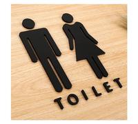 Targhetta per bagno, Cartello for WC for uomini e donne, centro commerciale, edificio for uffici, targa multicolore 26x16 cm(3)