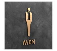 Targhetta per bagno, Targa for WC con freccia 3D, etichetta adesiva for porta del bagno, diverse dimensioni(2,18x11cm)