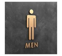 Targhetta per bagno, Targa for WC con freccia 3D, etichetta adesiva for porta del bagno, diverse dimensioni(28,25x16cm)