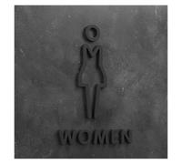 Targhetta per bagno, Targa for WC con freccia 3D, etichetta adesiva for porta del bagno, diverse dimensioni(31,25x16cm)