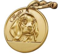 Targhetta per cani 3D personalizzata in rame massiccio - Marchio identificativo inciso per cani con nome e numero di telefono - Lucida, protezione antiossidante, durevole cartello per animali
