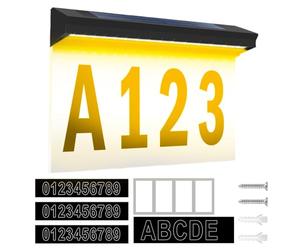 Targhetta per indirizzo solare - Illuminazione automatica, numero civico decorativo impermeabile durevole, segnalazione esterna visibile con energia solare | facciata del da giardino ingresso