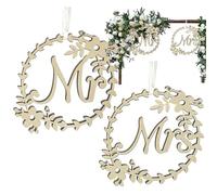 Targhetta per sedia da sposa e sposo - per sedia con schienale, scudo creativo per matrimonio signor e | Ciondolo cerimonia nuziale con schienale della sedia, sposa e sposo -S