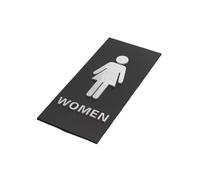Targhetta Per WC Cartello for WC nero, cartelli for bagni for uomini e donne, adesivo for porta, targa for porta, segnaletica creativa(WOMEN)