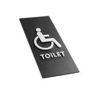 Targhetta Per WC Cartello for WC nero, cartelli for bagni for uomini e donne, adesivo for porta, targa for porta, segnaletica creativa(TOILET)