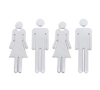 Targhetta per WC da 4 pezzi Targhetta di identificazione per WC Targhetta per WC