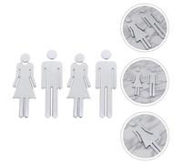 Targhetta per WC da 4 pezzi Targhetta di identificazione per WC Targhetta per WC