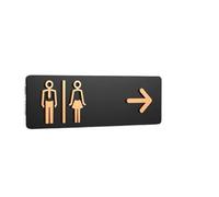 Targhetta Per WC Semplici Cartelli For Bagni For Uomini E Donne, WC, Guida Ai Bagni Pubblici, Indice, Hotel, A Sinistra E A Destra, Cartello Di Richiesta For I Bagni(Color 02)