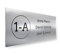 Targhetta Personalizzata 10x4 cm - Porta Ingresso - Etichette per Cassetta Posta con Nome e Numeri - Targa Casa