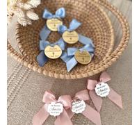 Targhetta personalizzata per battesimo, targhetta con croce per nome, logo con scritta, per bomboniere per battesimo, etichetta di ringraziamento, etichetta in acrilico a specchio (40 pezzi, 3 cm)