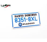 TARGHETTA PIAGGIO SANTO DOMINGO PER COLLEZIONISTI