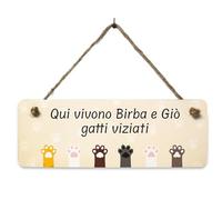 Targhetta porta ingresso personalizzata in plexiglass Targa fuoriporta in plexiglass decorazione per porta, cameretta idea regalo - fuoriporta (Tema animali)