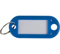 Targhetta portachiavi Q-Connect standard in plastica 5x2,2 cm blu Confezione da 10 pezzi - KF10872