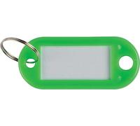 Targhetta portachiavi Q-Connect standard in plastica 5x2,2 cm verde Confezione da 10 pezzi - KF10871