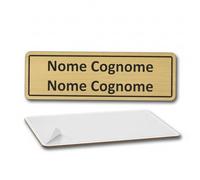 Targhetta Posta Personalizzata in Ottone (Ottone Satinato 1mm, Misura 100x30mm)