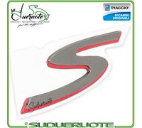 TARGHETTA S ANTERIORE SCUDO ADESIVA ORIGINALE PIAGGIO PER VESPA GTS 125 300 250