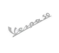 Targhetta scritta fregio stemma scudo anteriore in alluminio per Vespa 50 L R