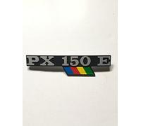 TARGHETTA SCRITTA LATERALE IN ALLUMINIO PER PIAGGIO VESPA PX 150 E - PX150E - ARCOBALENO SEBAVENDITE