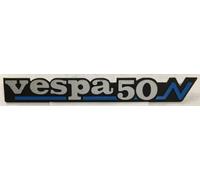 TARGHETTA SCRITTA PER COFANO LATERALE VESPA PK 50 N - PK50N