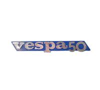 TARGHETTA SCRITTA STEMMA FREGIO COFANO LATERALE VESPA 50 PER PIAGGIO HP 259393