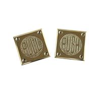 Targhetta Spingi Tira Decorazione da parete con cartello push-pull in ottone, adatta for bar e hotel(Brass -PULL)
